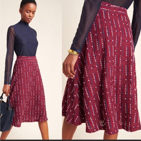 Anthropologie Anisa Textured MIDI Skirt - New with Tags - Picture 1 of 11